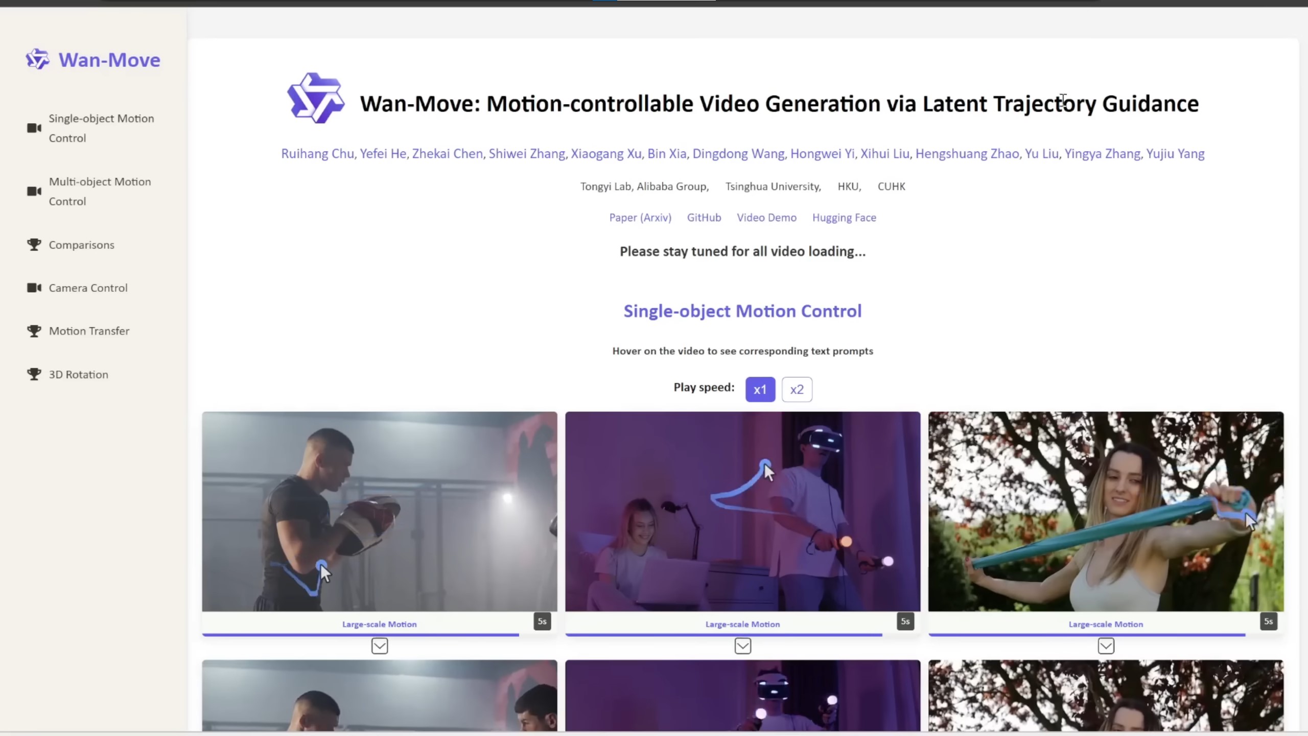 Benutzeroberfläche von Wan-Move zeigt Motion-Control durch eingezeichnete Pfade